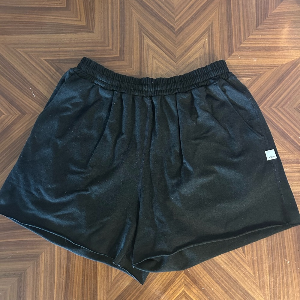 Vuori Black Athletic Elastic-Waist Shorts